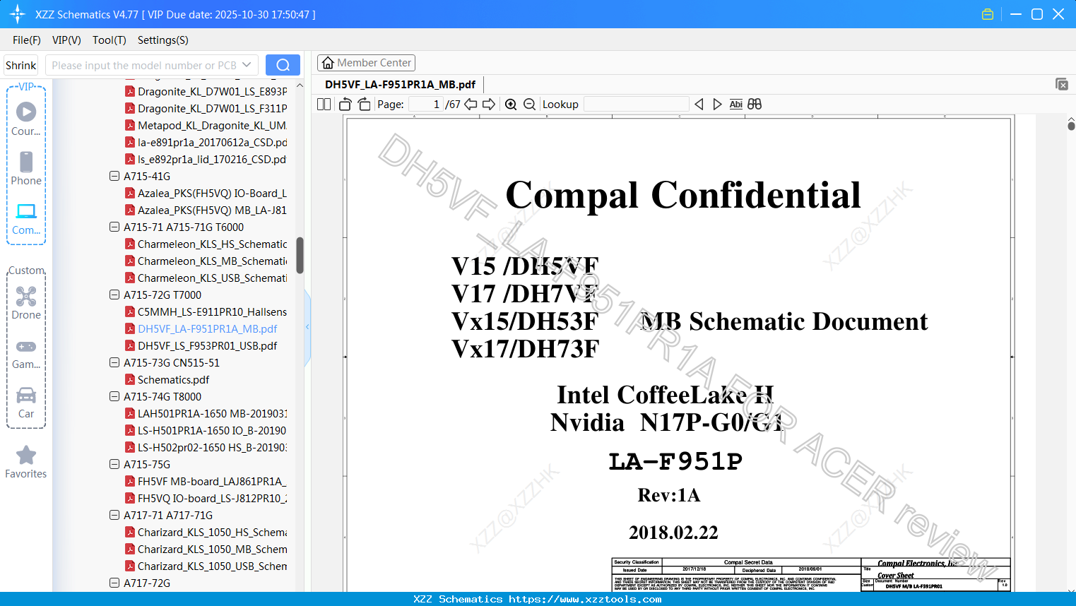 Laptop ACER DH5VF_LA-F951PR1A_MB
